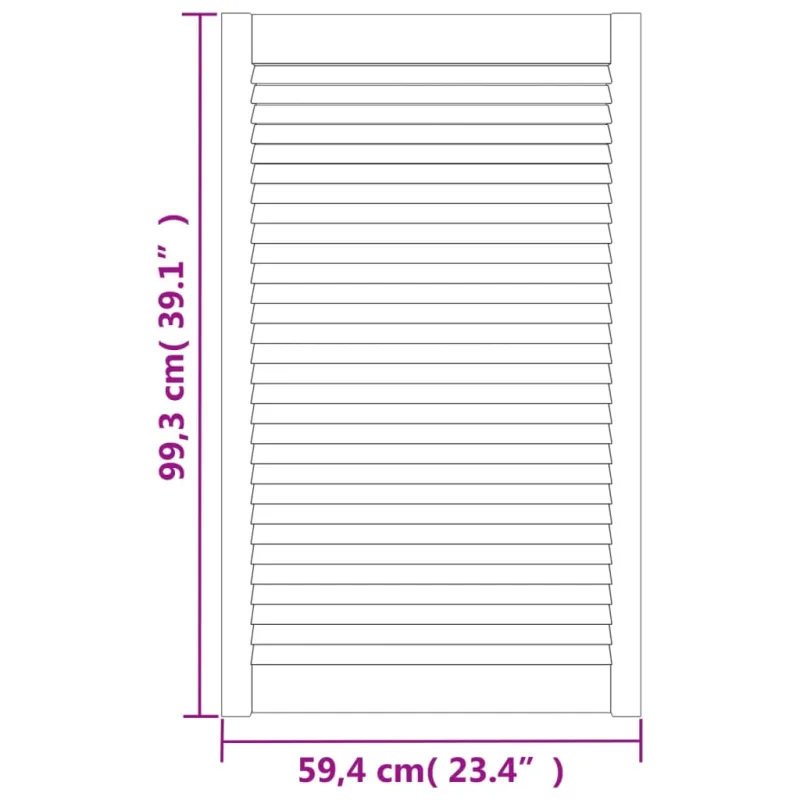 Spintelės durelės, 2vnt., baltos, 99,3x59,4cm, pušis