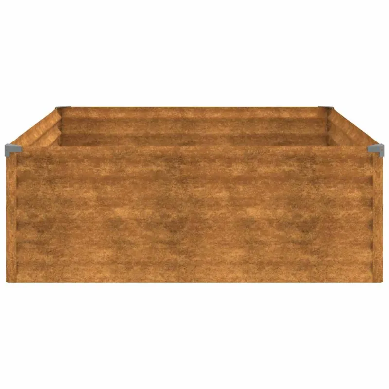 Aukštas sodo lovelis, 100x100x36cm, Corten plienas