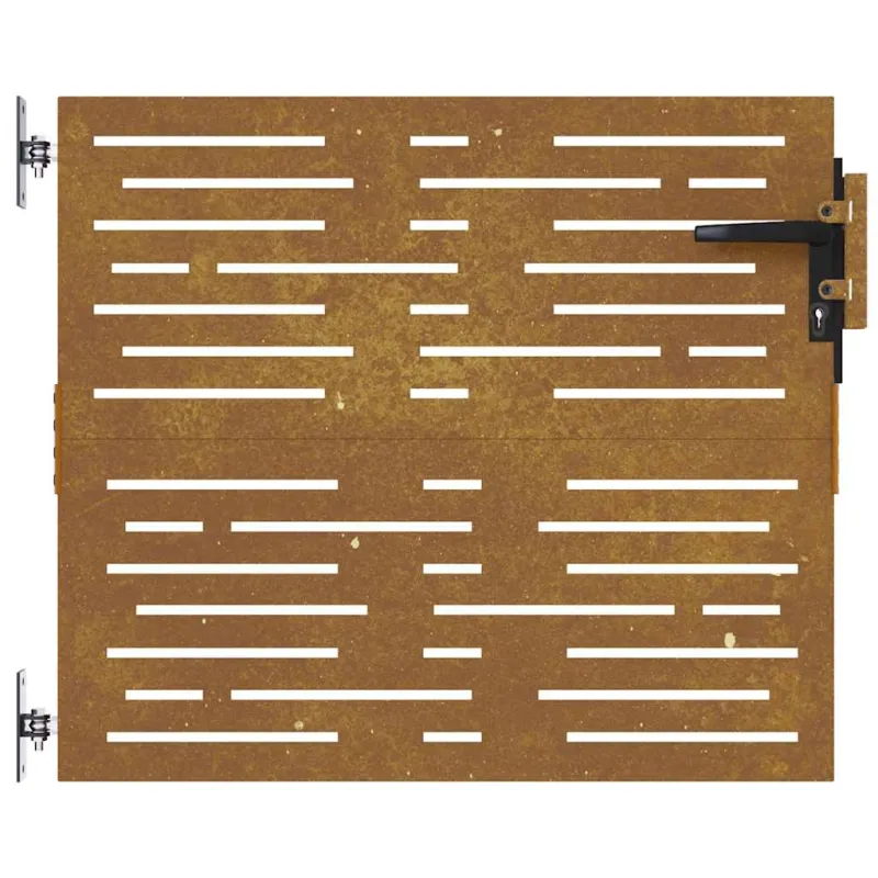 Sodo vartai, 85x75 cm, Corten plienas, kvadratinis dizainas