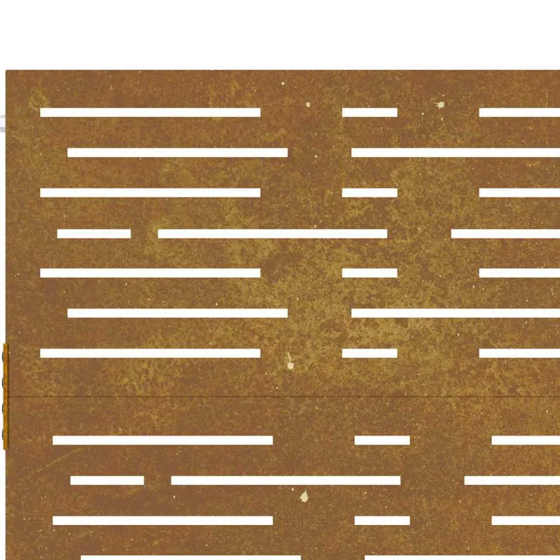 Sodo vartai, 85x75 cm, Corten plienas, kvadratinis dizainas