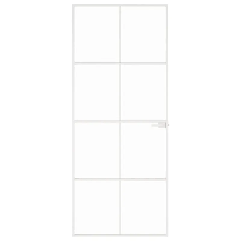 Vidaus durys, baltos, 83x201,5cm, grūdintas stiklas/aliuminis
