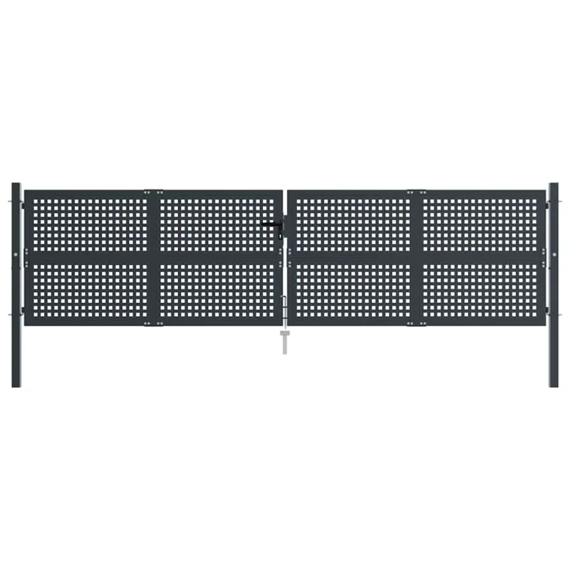 Sodo vartai, antracito spalvos, 400x125 cm, plienas
