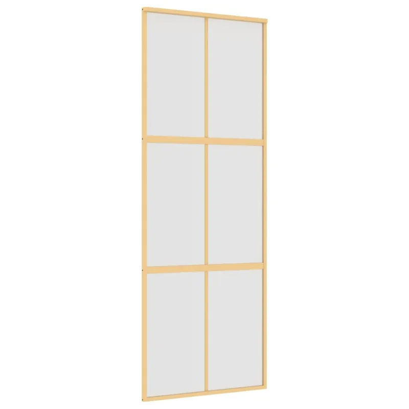 Stumdomos durys, auksinės, 76x205cm, ESG stiklas ir aliuminis