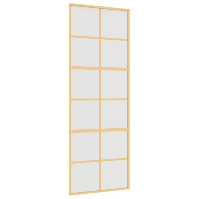 Stumdomos durys, auksinės, 76x205cm, ESG stiklas ir aliuminis