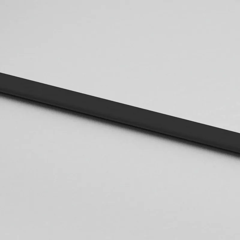 Stumdomos durys, juodos, 76x205cm, grūdintas stiklas/aliuminis