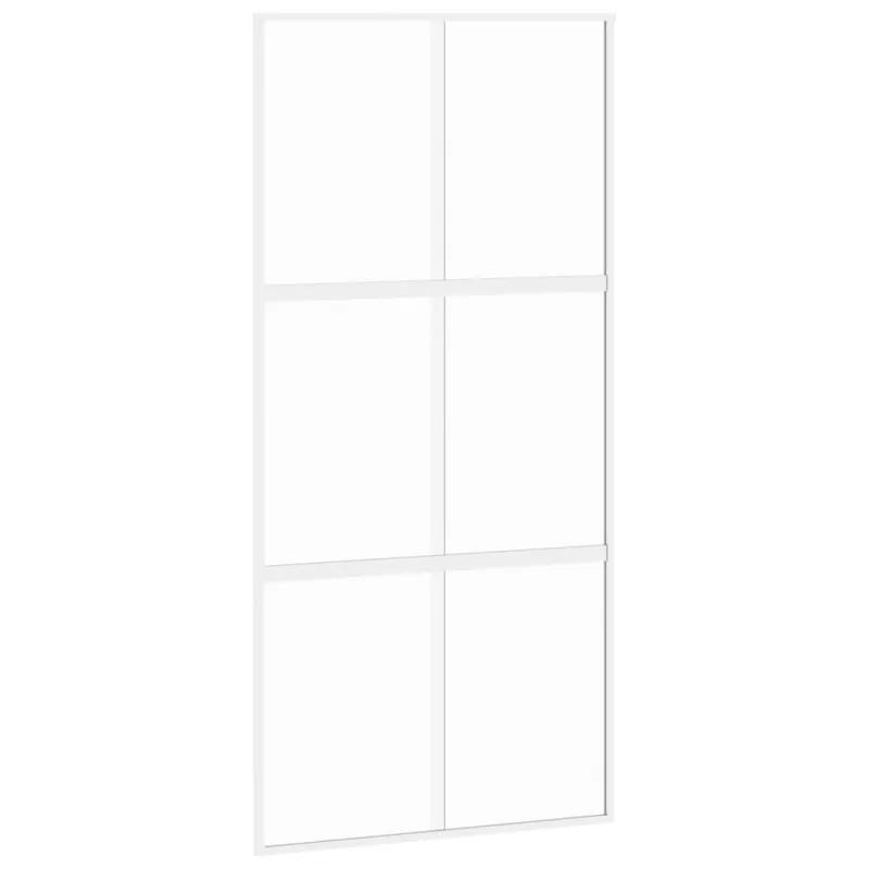 Stumdomos durys, baltos, 102,5x205cm, stiklas ir aliuminis