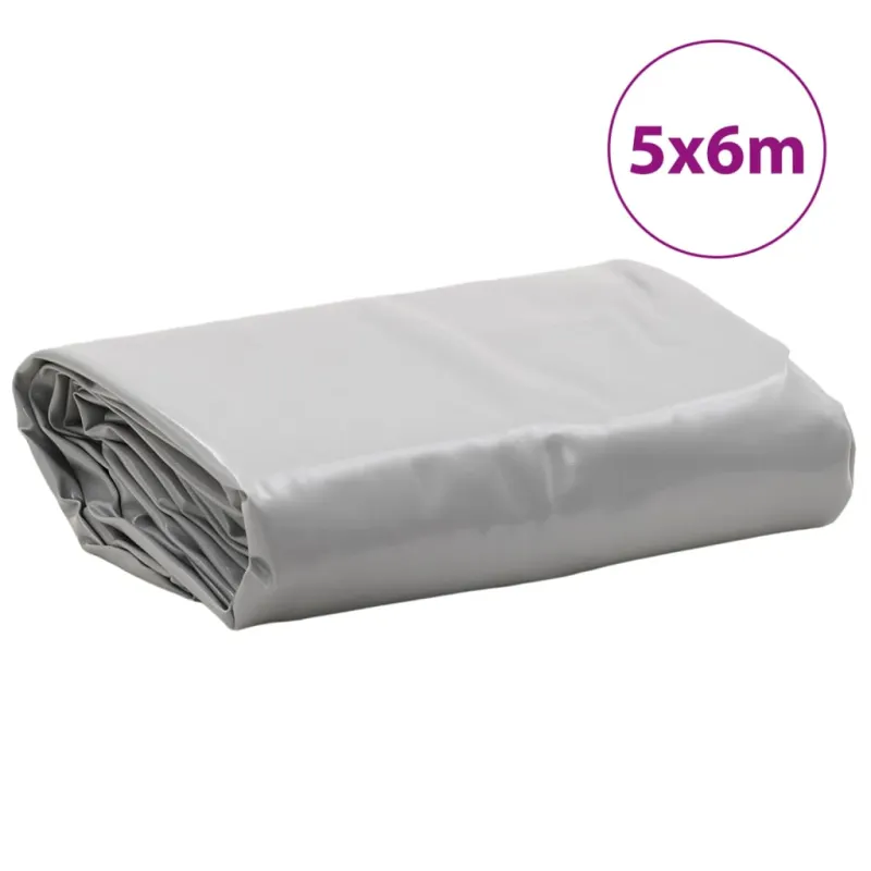 Tentas, pilkos spalvos, 5x6m, 650g/m²