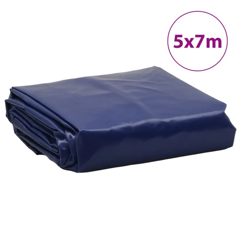 Tentas, mėlynos spalvos, 5x7m, 650g/m²