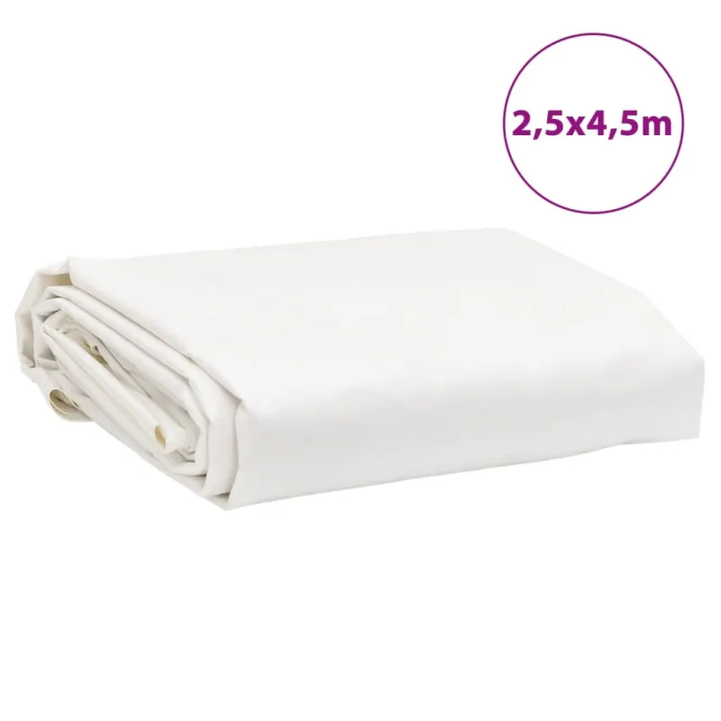 Tentas, baltos spalvos, 2,5x4,5m, 650g/m²