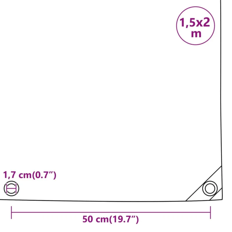 Tentas, juodos spalvos, 1,5x2m, 650g/m²