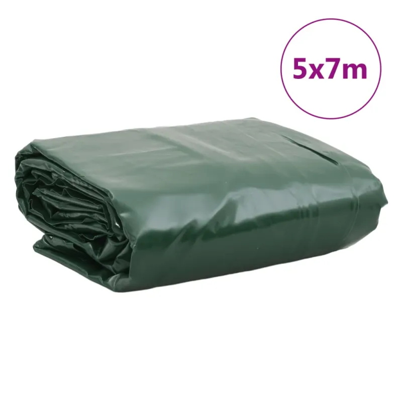 Tentas, žalios spalvos, 5x7m, 650g/m²