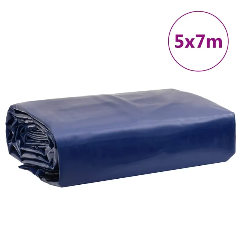 Tentas, mėlynos spalvos, 5x7m, 650g/m²
