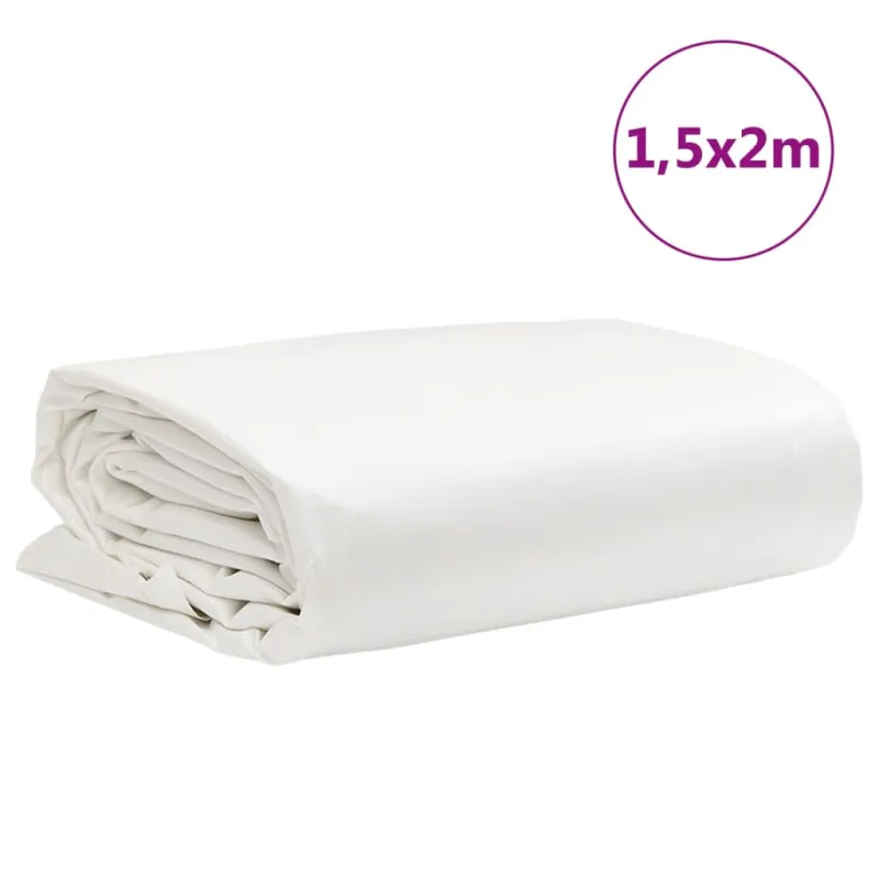 Tentas, baltos spalvos, 1,5x2m, 650g/m²