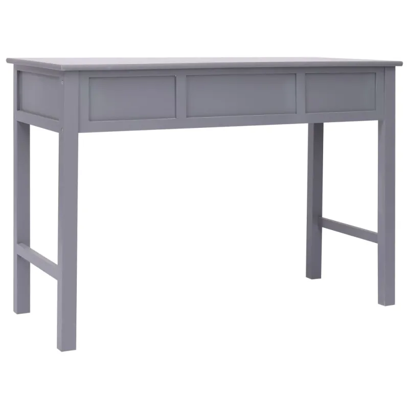Rašomasis stalas, pilkos spalvos, 110x45x76 cm, mediena