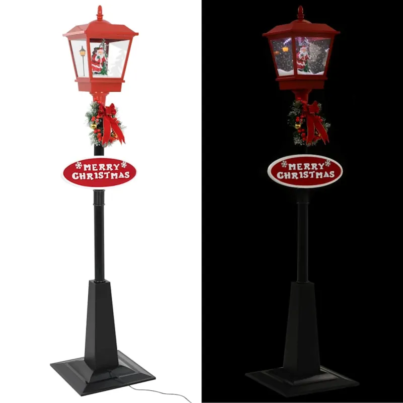 Kalėdinis gatvės šviestuvas su Kalėdų seneliu, 180 cm, LED