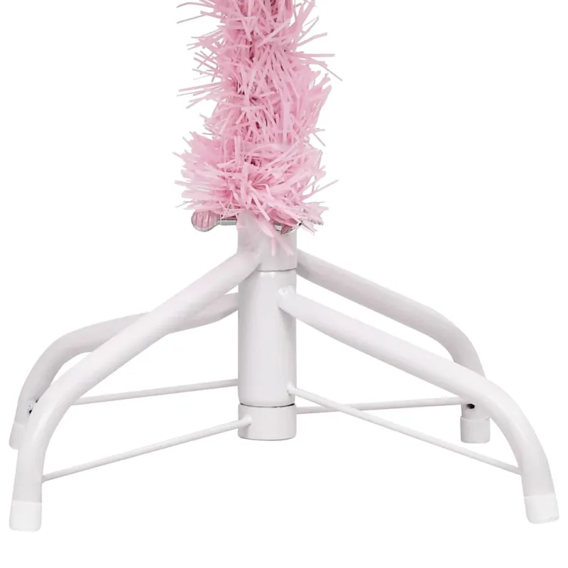 Dirbtinė Kalėdų eglutė su žaisliukais, rožinė, 120cm, PVC