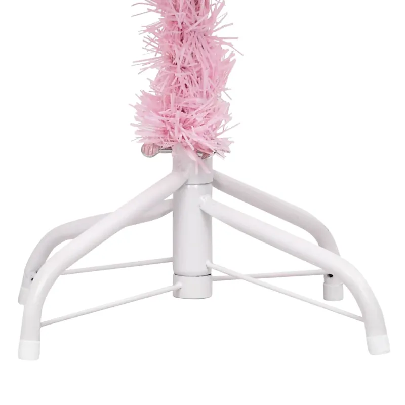 Dirbtinė Kalėdų eglutė su žaisliukais, rožinė, 150cm, PVC