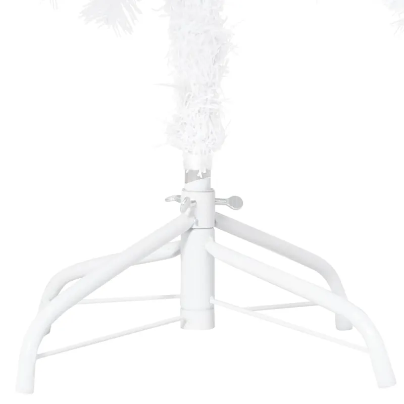 Dirbtinė Kalėdų eglutė su žaisliukais, balta, 150cm, PVC