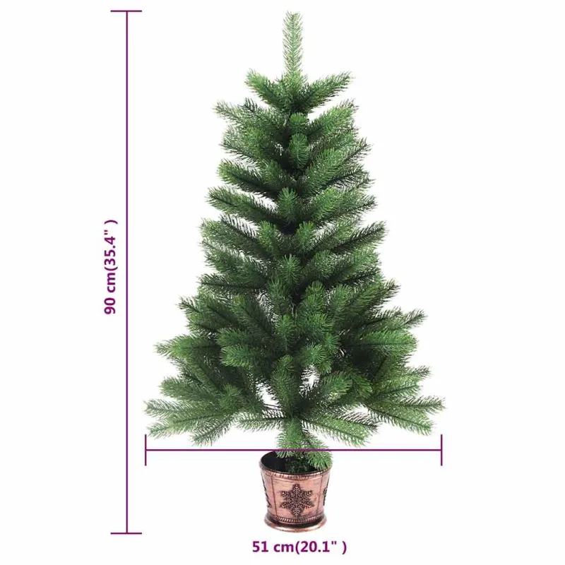 Dirbtinė apšviesta Kalėdų eglutė su žaisliukais, žalia, 90cm