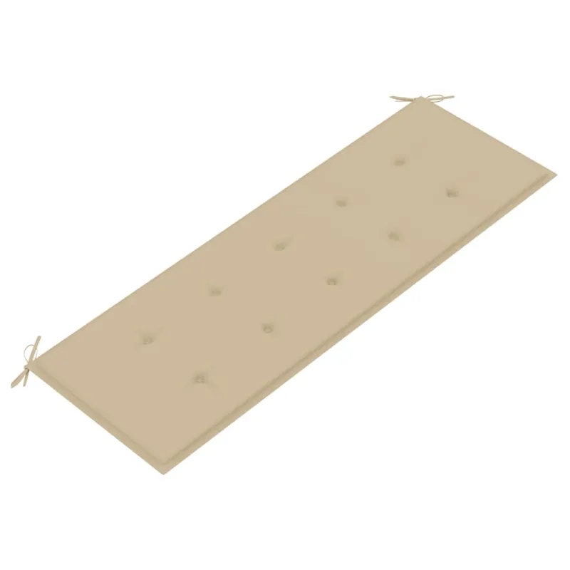 Batavia suoliukas su smėlio spalvos pagalvėle, 150cm, tikmedis
