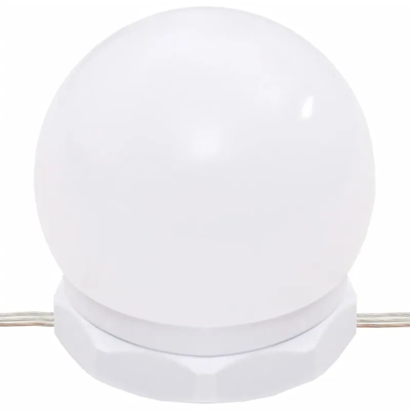 Kosmetinio staliuko komplektas su LED, rudas ąžuolo, mediena