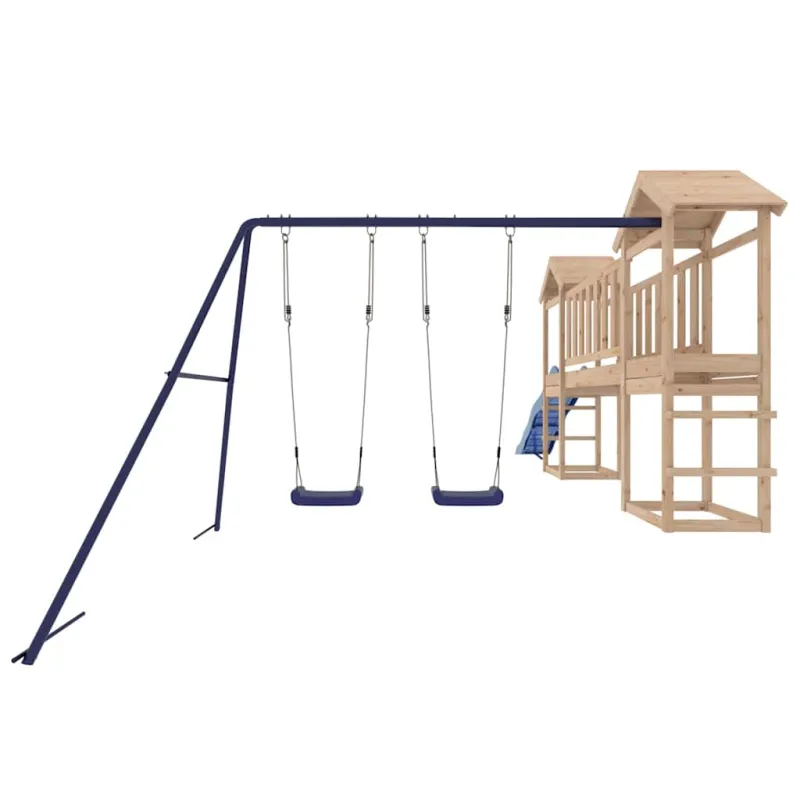 Lauko žaidimų aikštelės komplektas, pušies medienos masyvas