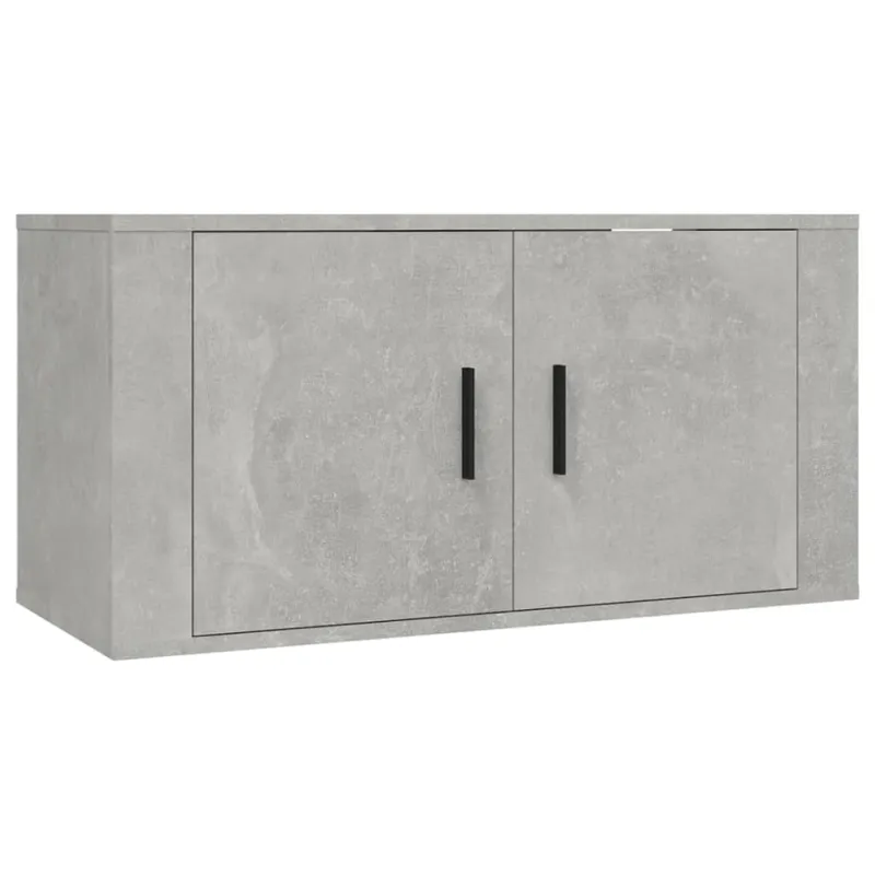 Sieninės TV spintelės, 3vnt., betono pilkos, 80x34,5x40cm