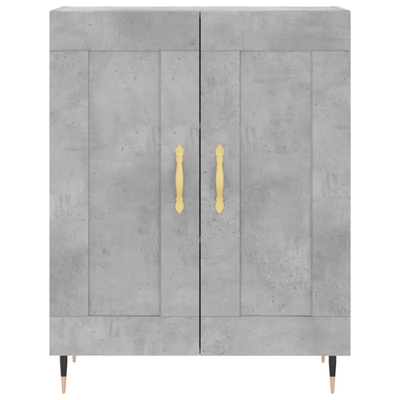 Komoda, betono pilkos spalvos, 69,5x34x180cm, apdirbta mediena
