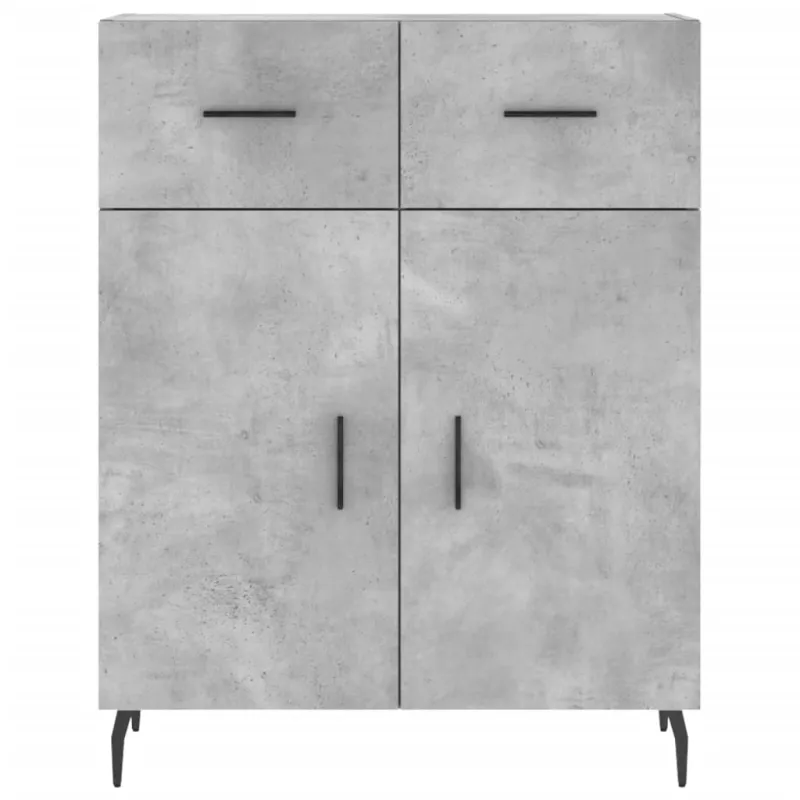 Komoda, betono pilkos spalvos, 69,5x34x180cm, apdirbta mediena