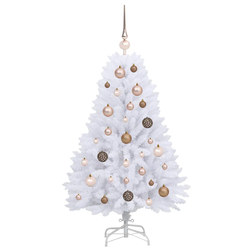 Dirbtinė Kalėdų eglutė Balta 68 x 68 x 120 cm PVC ir metalas