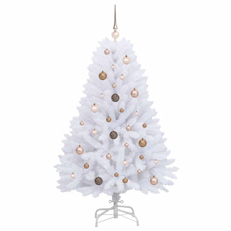 Dirbtinė Kalėdų eglutė Balta 80 x 80 x 150 cm PVC ir metalas