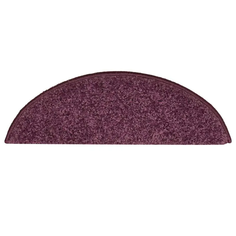 Laiptų kilimėliai, 15 vnt., 56x17x3 cm, tamsiai violetiniai, pusapvaliai