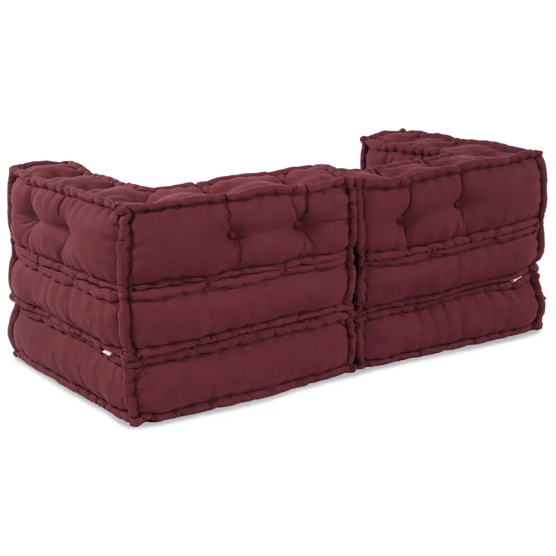 Modulinė sofa 2 pcs Raudonmedis 140 x 70 x 56 cm Audinys