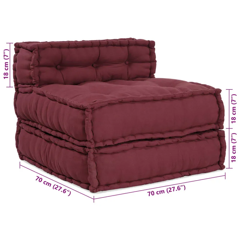 Modulinė sofa 3 pcs Raudonmedis Audinys