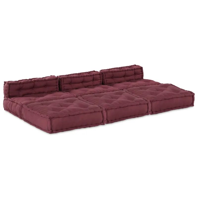 Modulinė sofa 4 pcs Raudonmedis Audinys