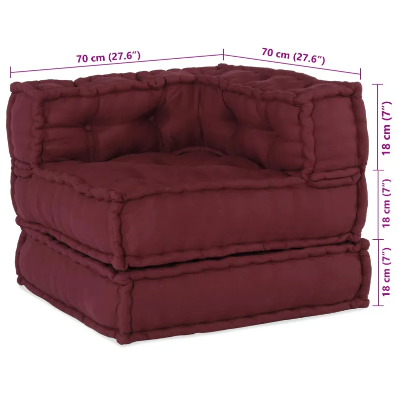 Modulinė sofa 4 pcs Raudonmedis Audinys