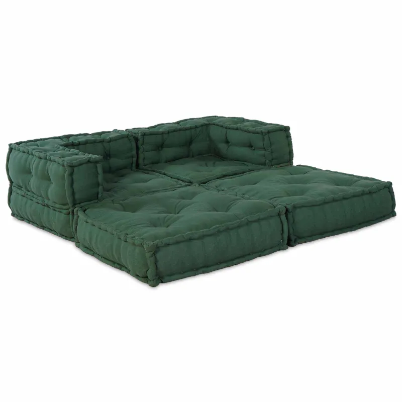 Modulinė sofa 2 pcs Žalia 140 x 70 x 56 cm Audinys