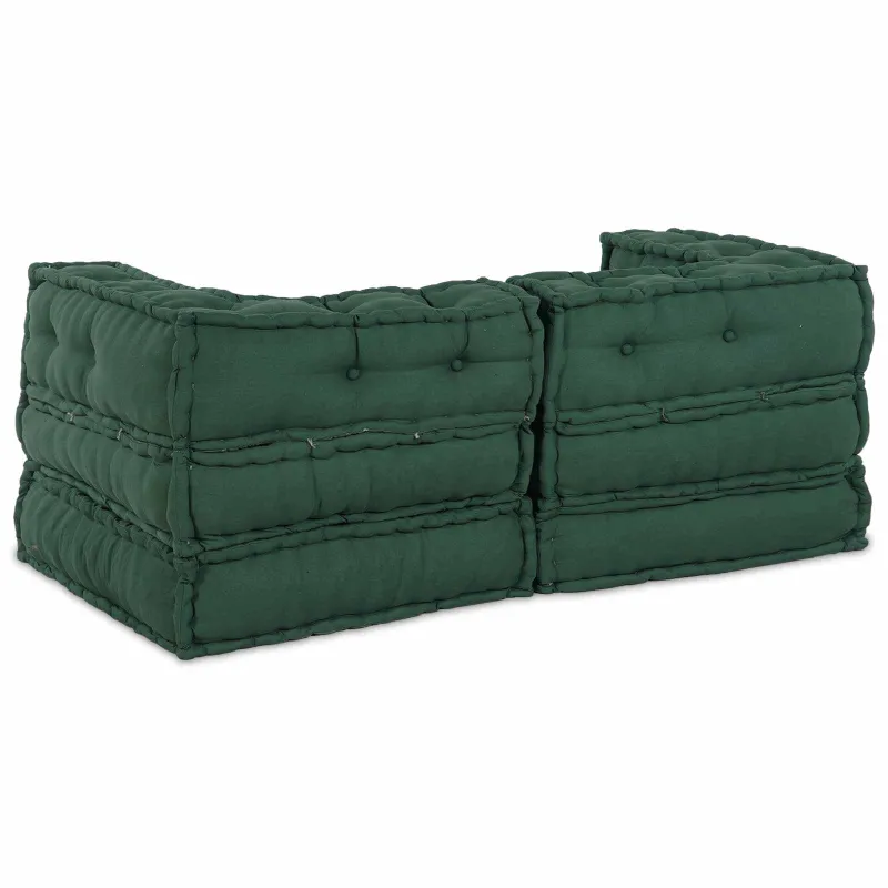 Modulinė sofa 2 pcs Žalia 140 x 70 x 56 cm Audinys