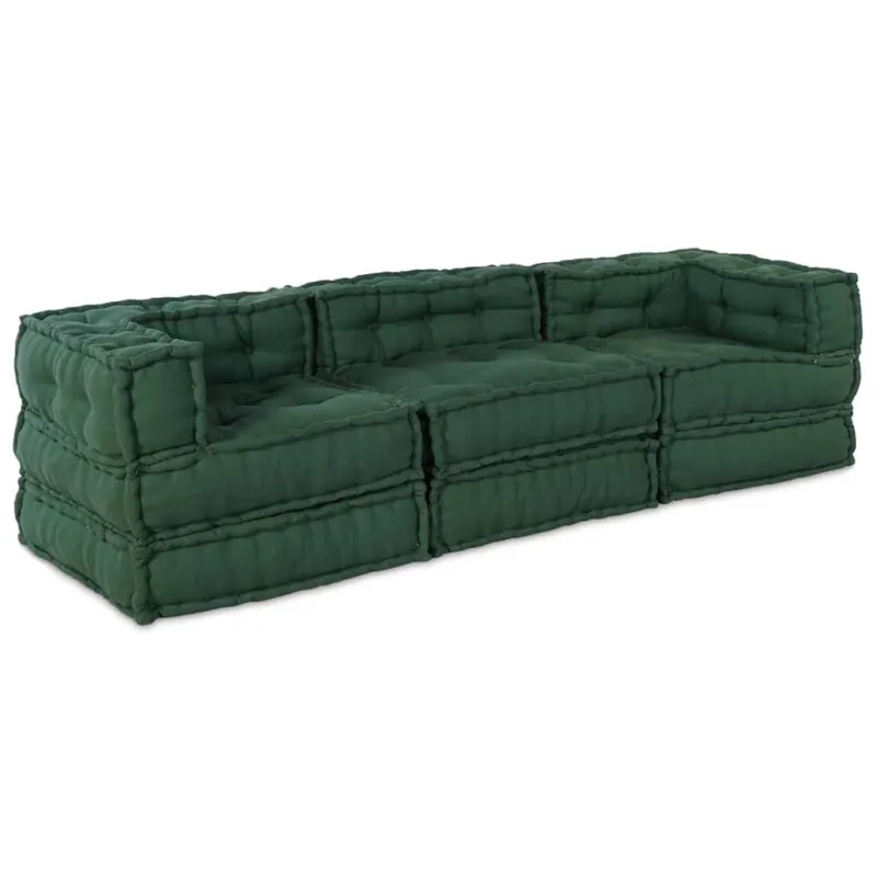 Modulinė sofa 3 pcs Žalia Audinys