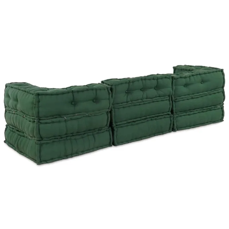 Modulinė sofa 3 pcs Žalia Audinys