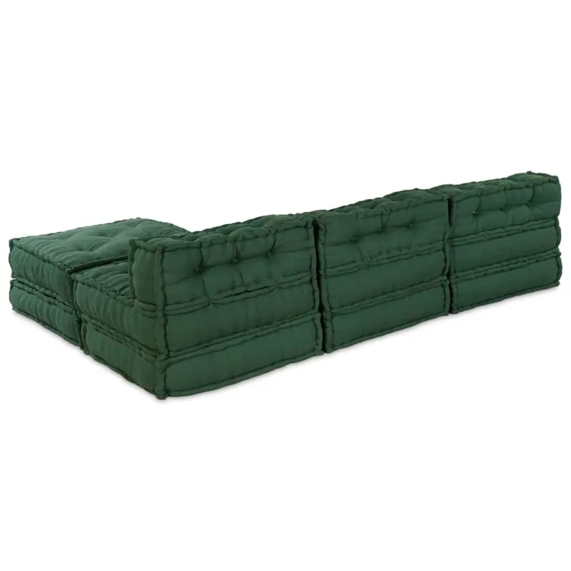 Modulinė sofa 4 pcs Žalia Audinys