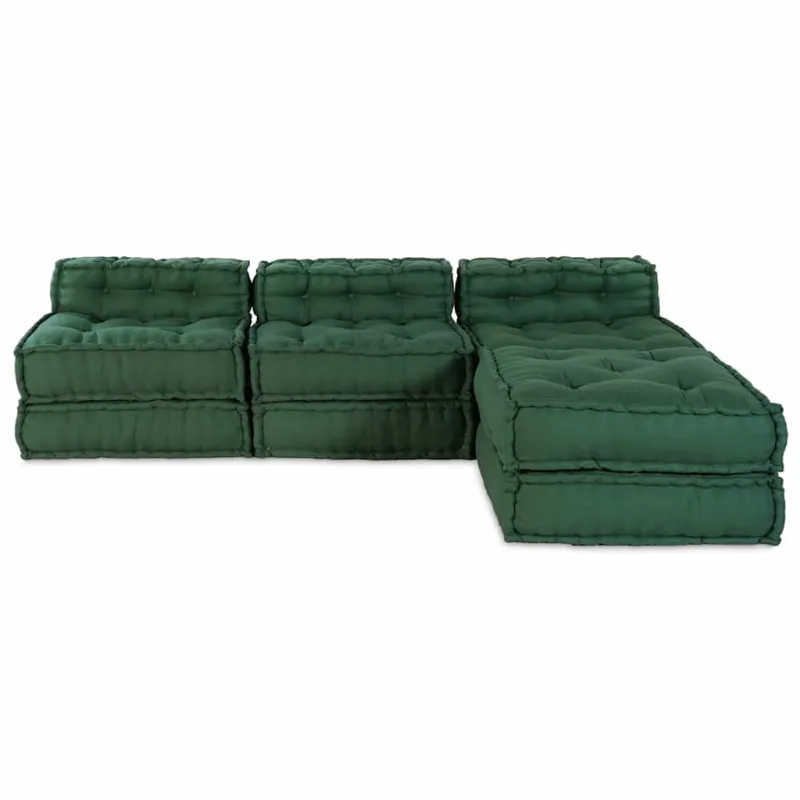 Modulinė sofa 4 pcs Žalia Audinys