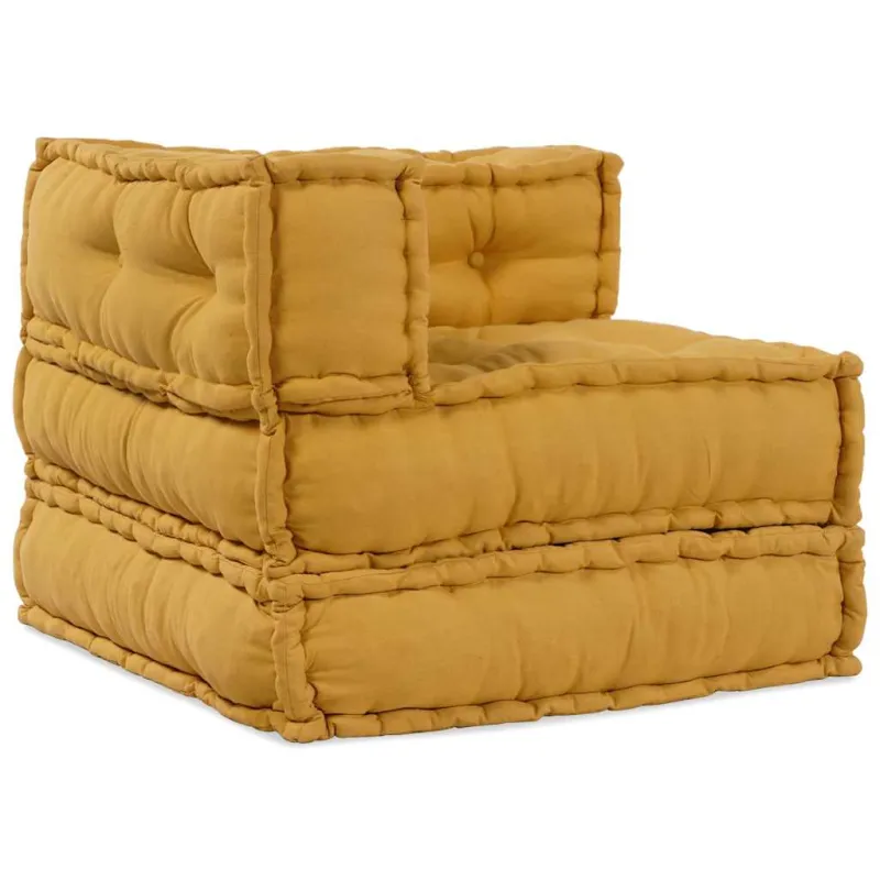 Modulinė sofa 2 pcs Geltona 140 x 70 x 56 cm Audinys