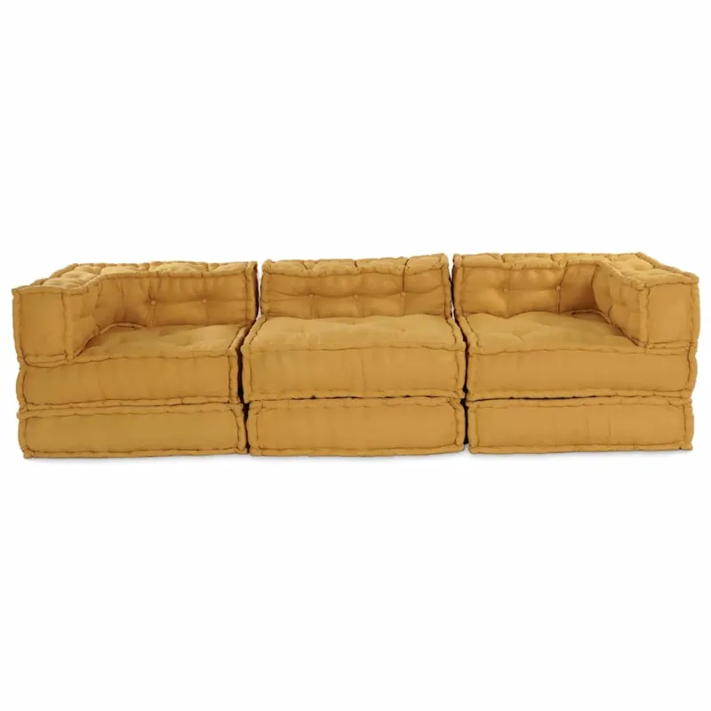 Modulinė sofa 3 pcs Geltona Audinys