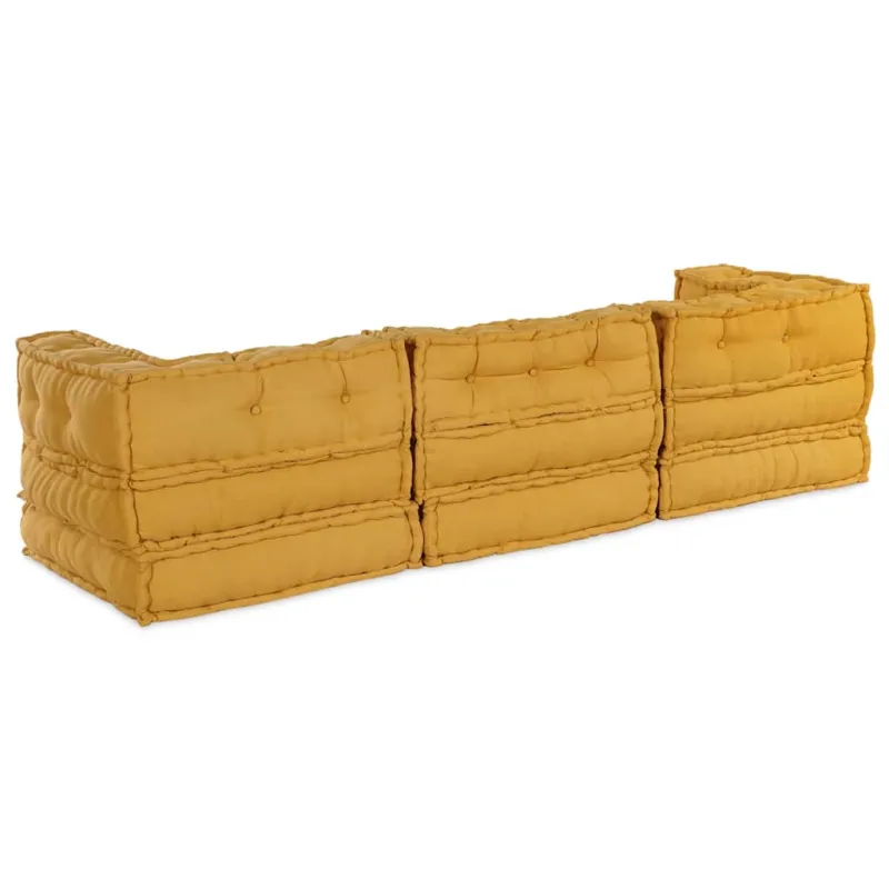 Modulinė sofa 3 pcs Geltona Audinys