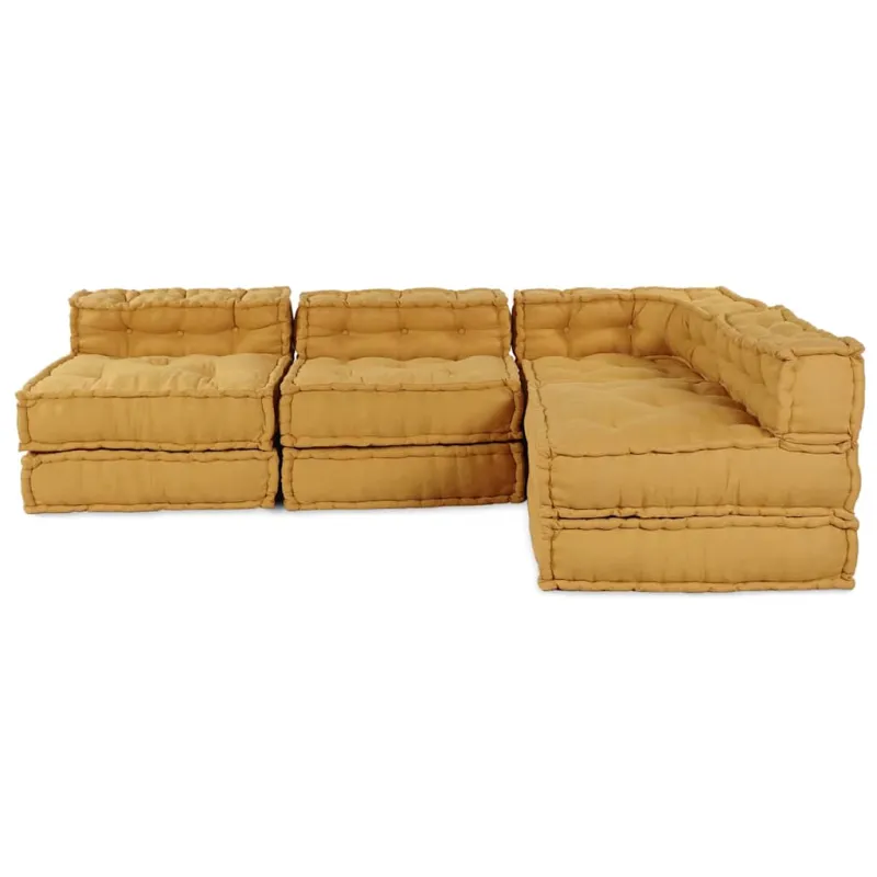 Modulinė sofa 4 pcs Geltona Audinys