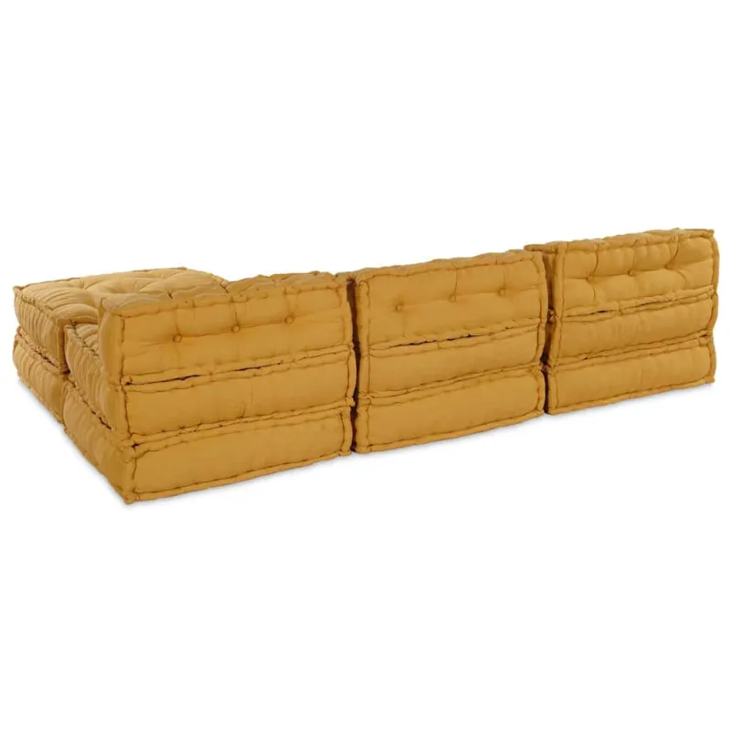 Modulinė sofa 4 pcs Geltona Audinys