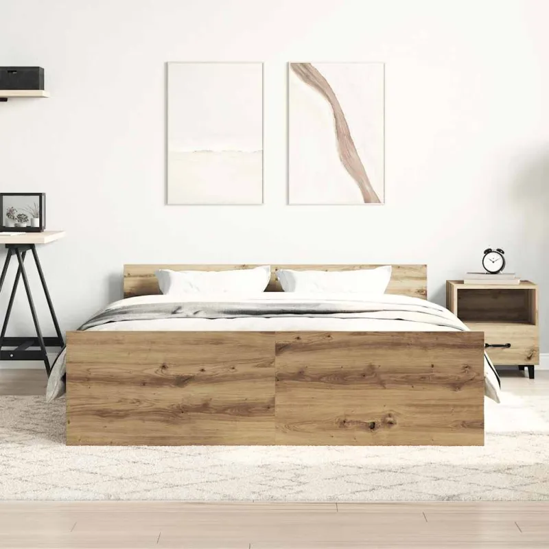 Lovos rėmas be čiužinio, artisano ąžuolo, 140x200 cm