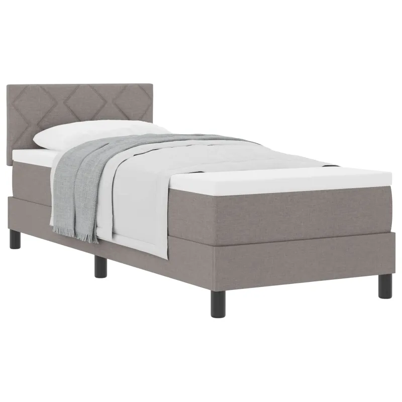 Kiemas lova su galvūgalio Taupe 80 x 200 cm audinys