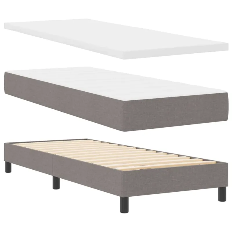 Kiemas lova su galvūgalio Taupe 80 x 200 cm audinys